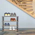 Shoe Rack Organizer Multipurpose Wooden Portable Folding Shoe Rack Compartment