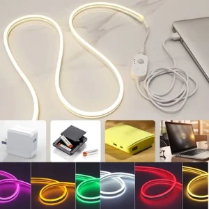 USB Neon LED Light Strip PIR Motion Sensor Tube Rope Waterproof Flexible Tape 5V