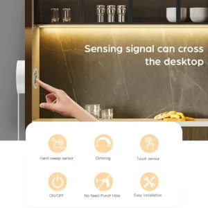 USB COB LED Strip Light Hand Sweep Motion Sensor Touch Dimming Switch Bedroom 5V