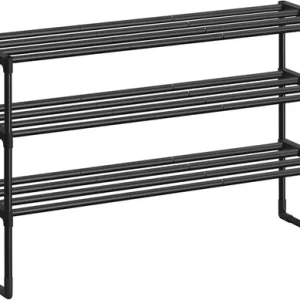 Zapatero organizador de zapatos de 3 niveles estante de almacenamiento de metal
